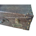 Guangzhou manufacture vintage faux leather suitcase